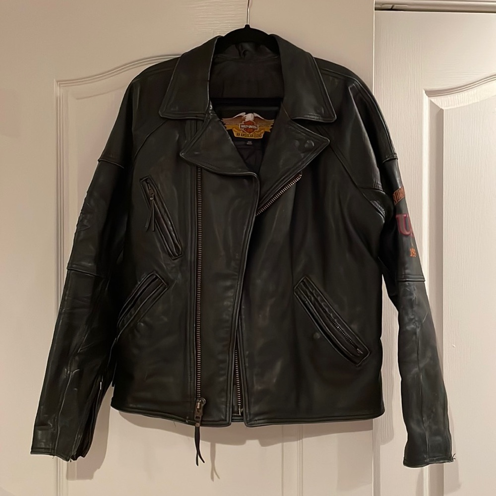 Vintage Harley-Davidson Black Genuine Leather Jacket